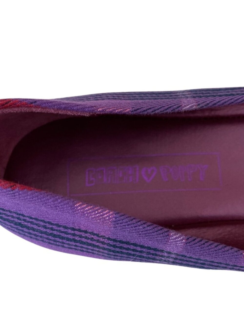 Coach Poppy Cambria Tartan Plaid Ballet Flats Size 6B Bow Detail Multicolor - Picture 7 of 8